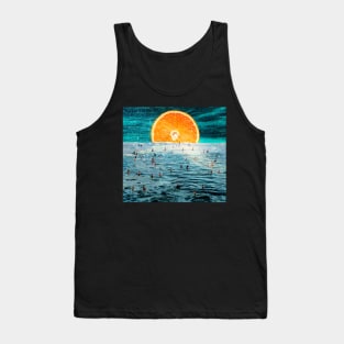 So Long, See You Whenever Summer. A Digital Collage Art Tank Top